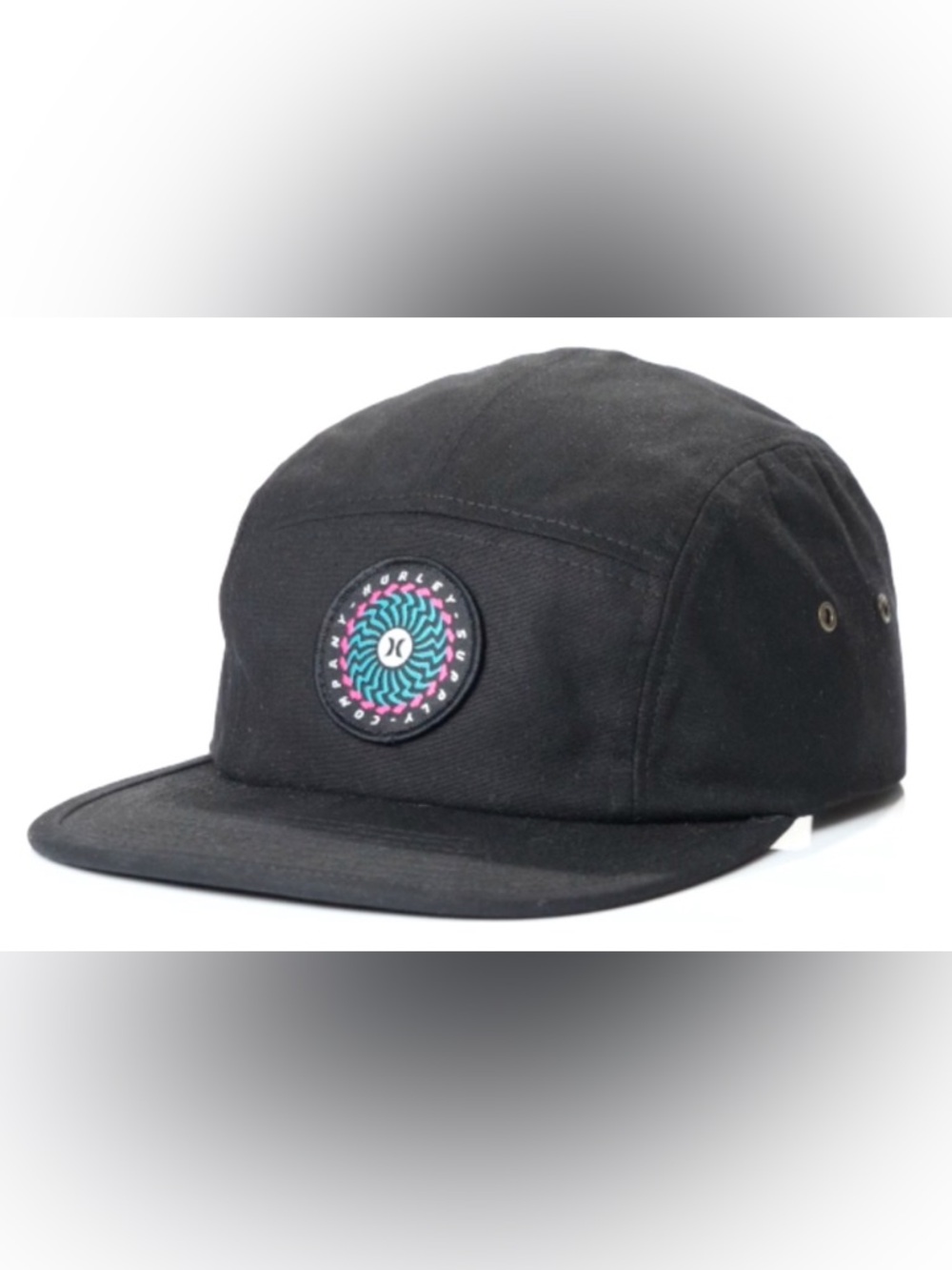 Hurley Black Hat with Multicolor Logo